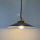 Industrial enameled sheet metal pendant light