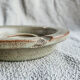 Vintage Speckled Stoneware Ashtray 1970s Design Catchall