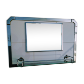 Miroir chrome et carrelage 46x31cm