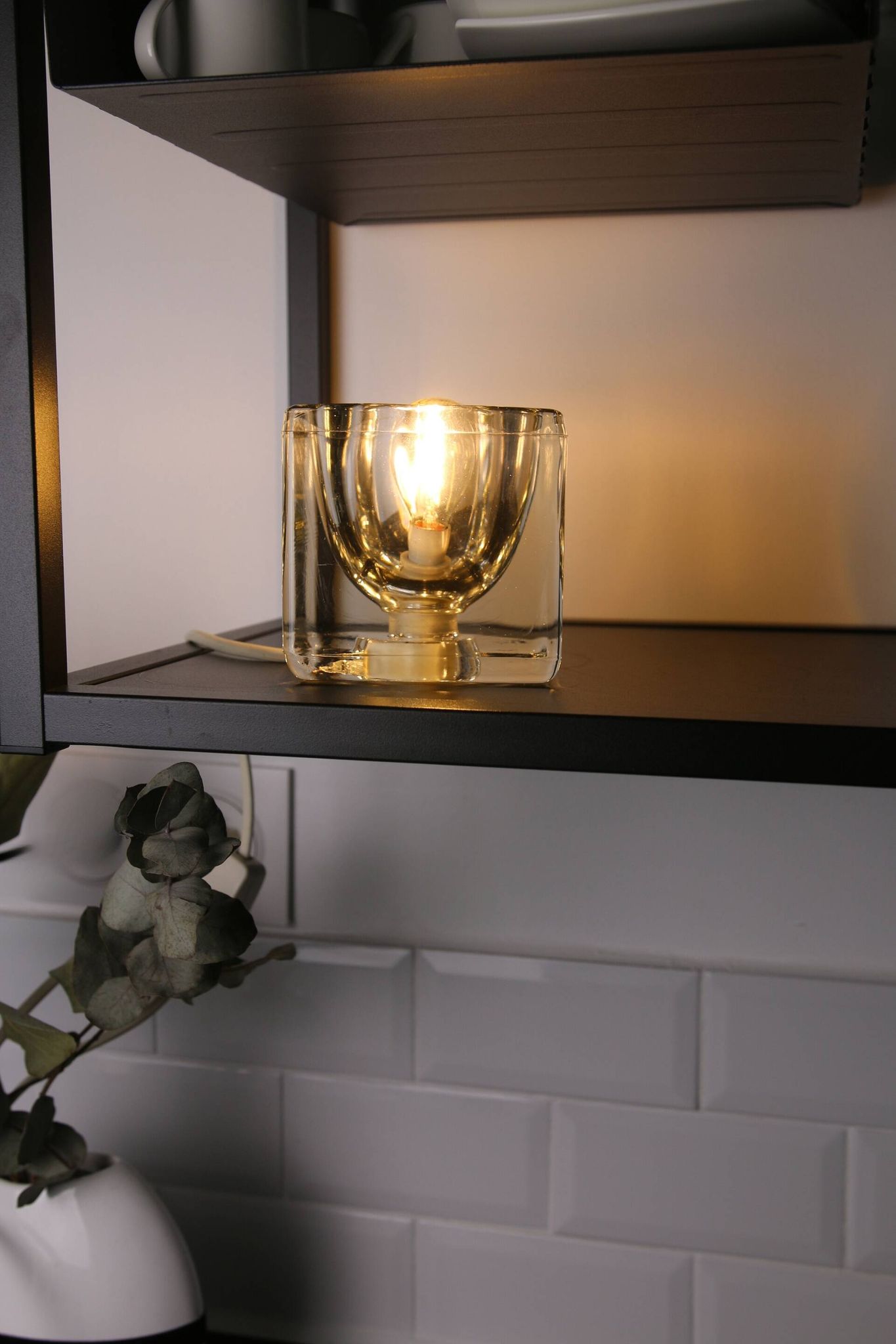 Lampe en verre Ice Cube par Putzler circa 1970