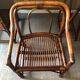 Bamboo desk and armchair, rattan 70s/80s