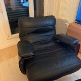 Armchair, Ligne Roset Marsala black leather