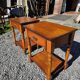 Pair of cherry wood bedside tables from the mid-20th century.