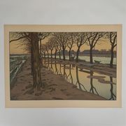 Lithograph by Henri Rivière Parisian Landscapes - The Isle of Swans