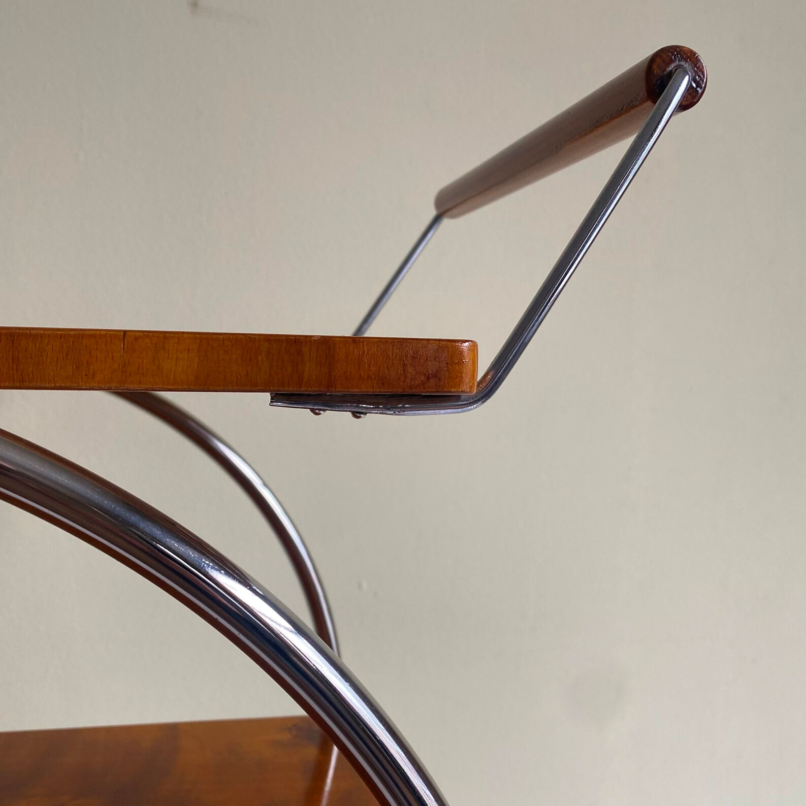 Art deco rolling bar cart, hungary 1930s
