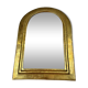 Vintage golden half-moon mirror