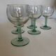 Set de 6 verres ballon à pied vert 13cm 1970