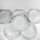 Set de 6 assiettes plates "Elysa", Sarreguemines, 1980-90