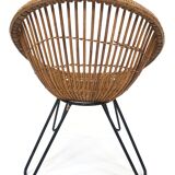 Rohe Noordwolde rattan armchair, 1960, Netherlands