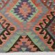6x9 Green & Salmon Geometric Kilim Rug, 177x266Cm