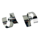 Pair of chrome spiral wall lights from the seventies/Space Age, 1970s.