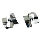 Pair of chrome spiral wall lights from the seventies/Space Age, 1970s.