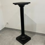 Nineteenth century black wooden fifth wheel column Napoleon III