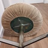 Velvet Swivel Pouf by ISKU 1960s Finland