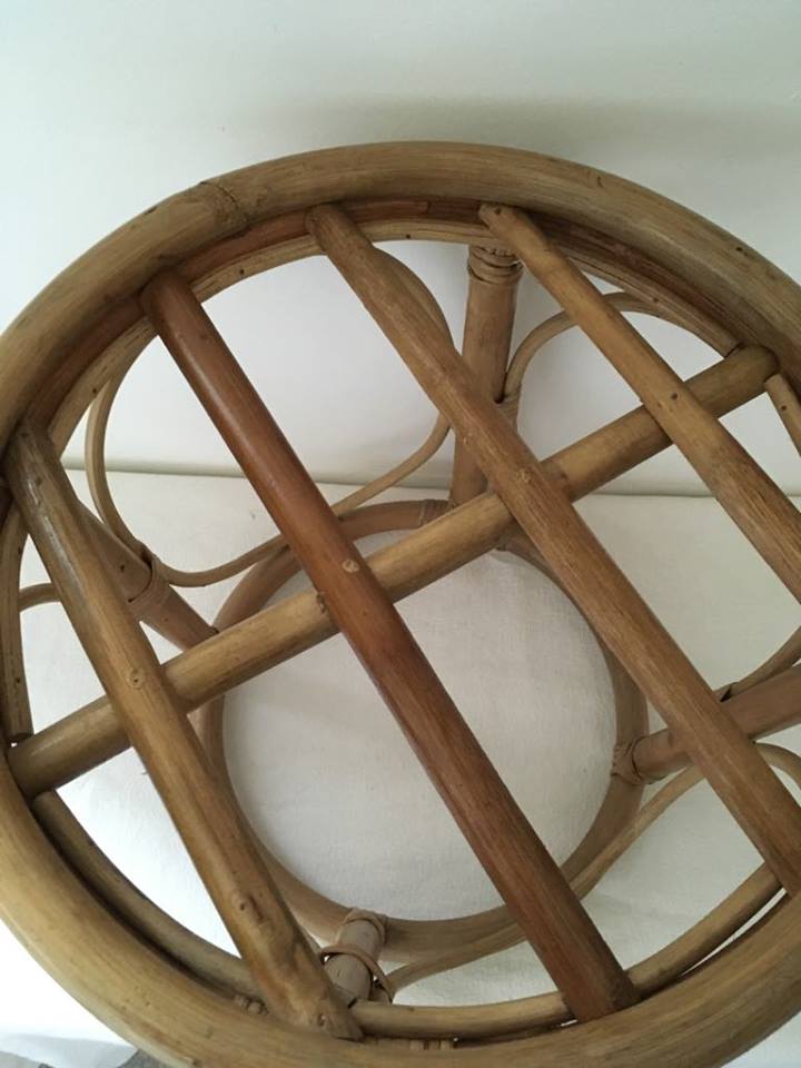 Vintage rattan stool