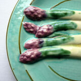 Asparagus dabbling plate signed Sarreguemines