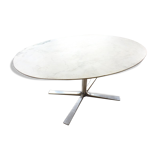 Table marble base chrome