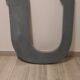 Lettre "U" vintage en zinc