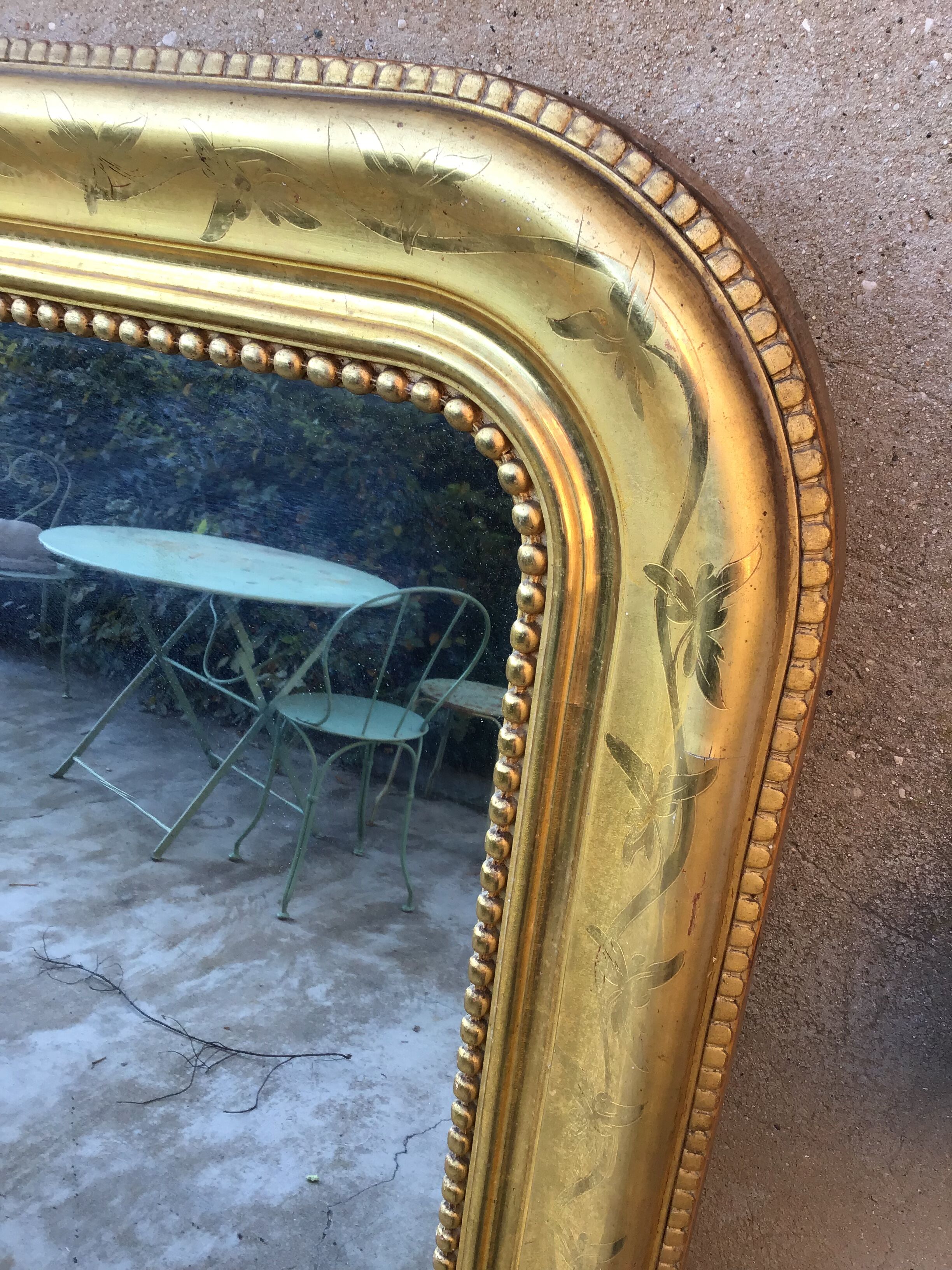 Golden mirror louis Philippe 130x90