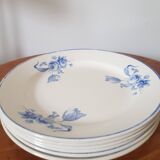 Set of 6 vintage plates made in France