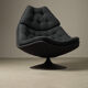 Fauteuil lounge Artifort F588 avec repose-pieds par Geoffrey Harcourt, 1967