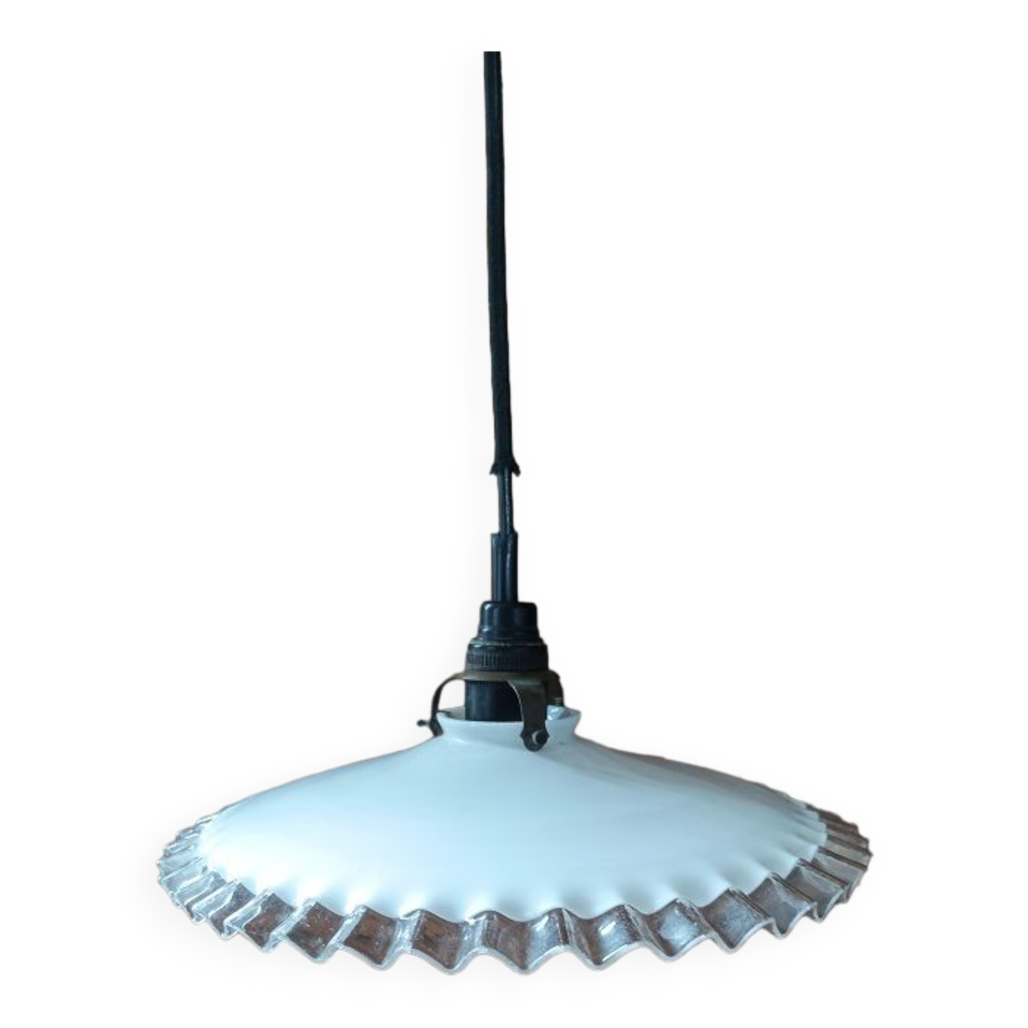 Corole glass transparent serrated edge pendant lamp dpc 0823448