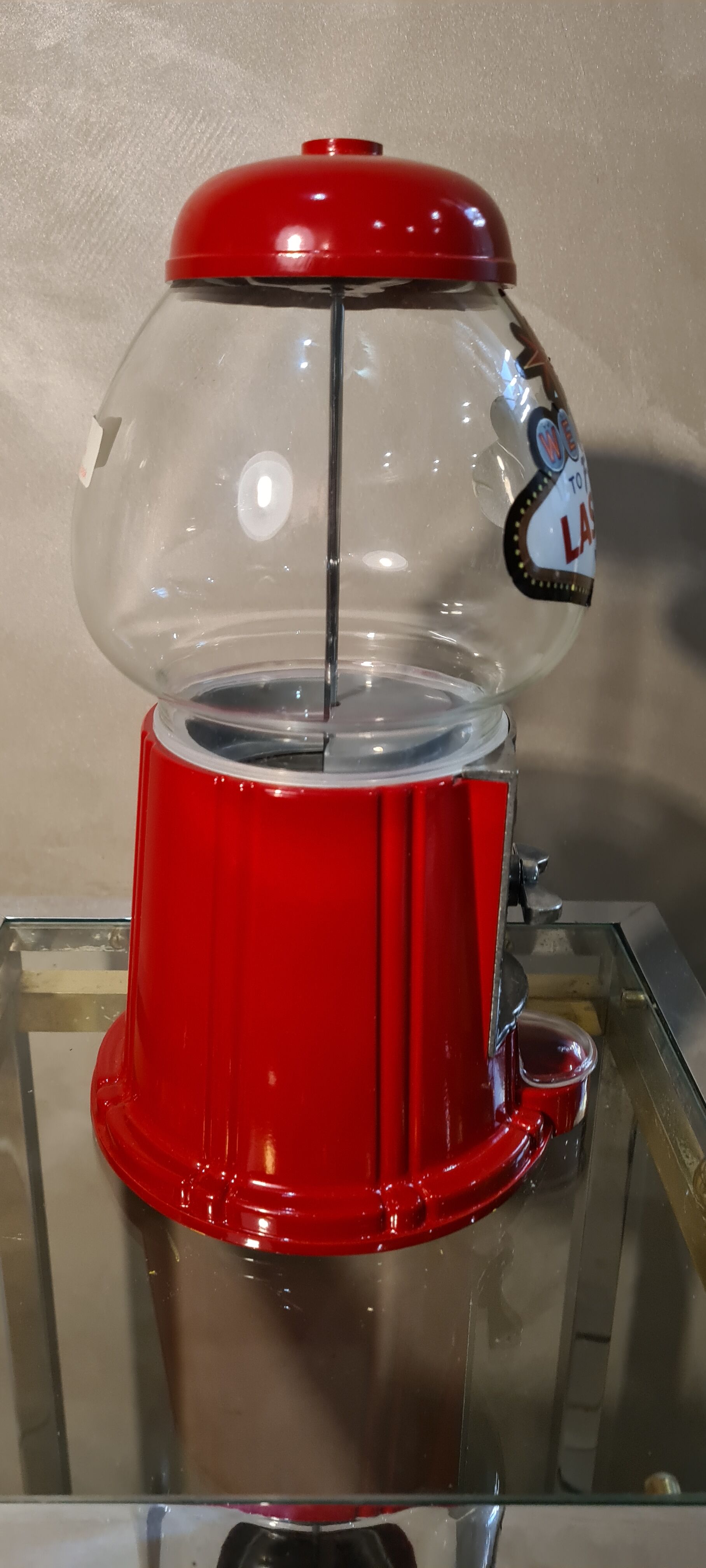 red candy dispenser las vegas 28x15 with its original packaging