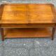 Solid wood bar coffee table DASRAS France sliding top storage 1