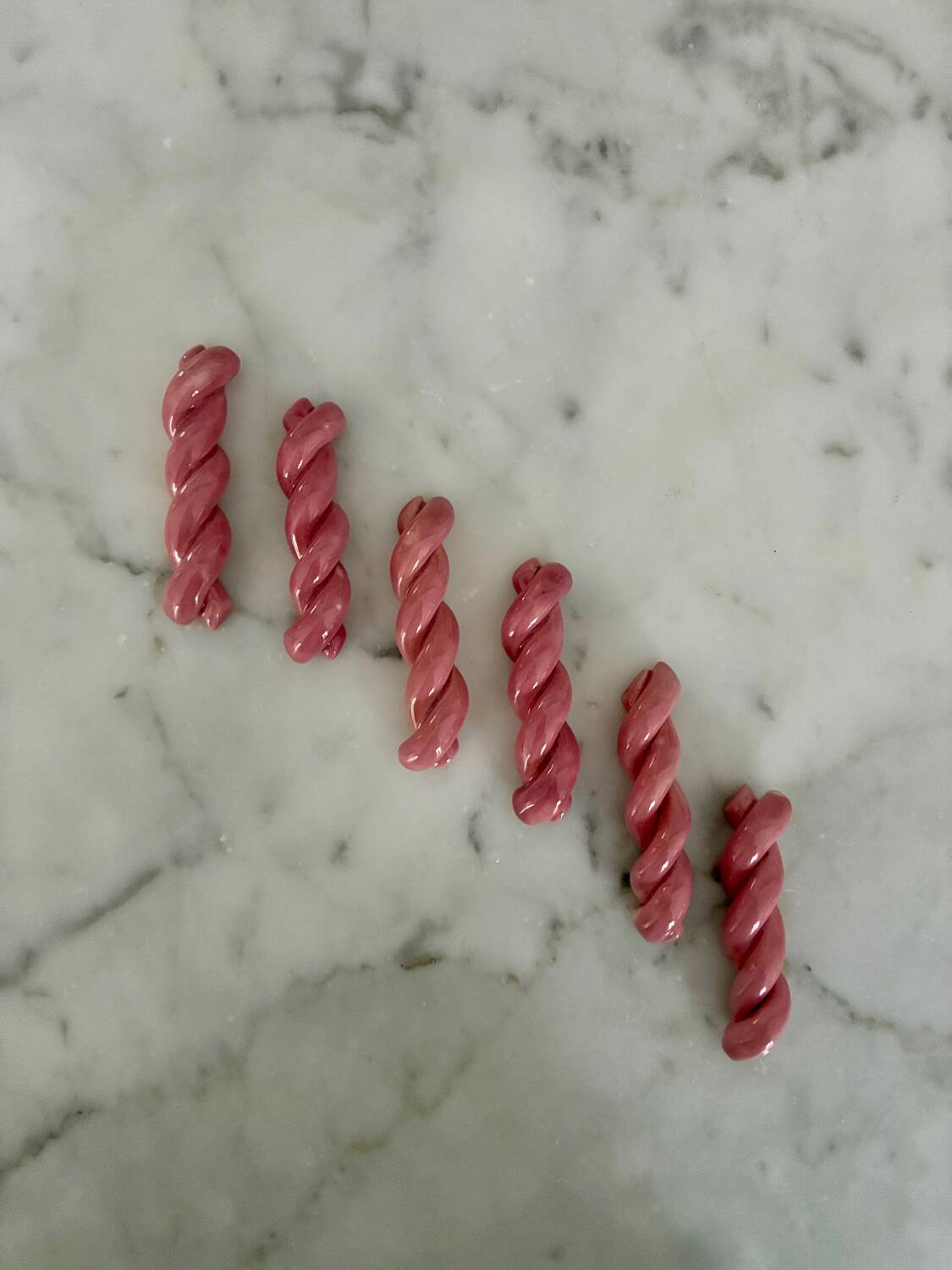 Six ceramic "Marshmallow" knife rests - 1980