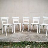 Series of 5 Baumann bistro chairs