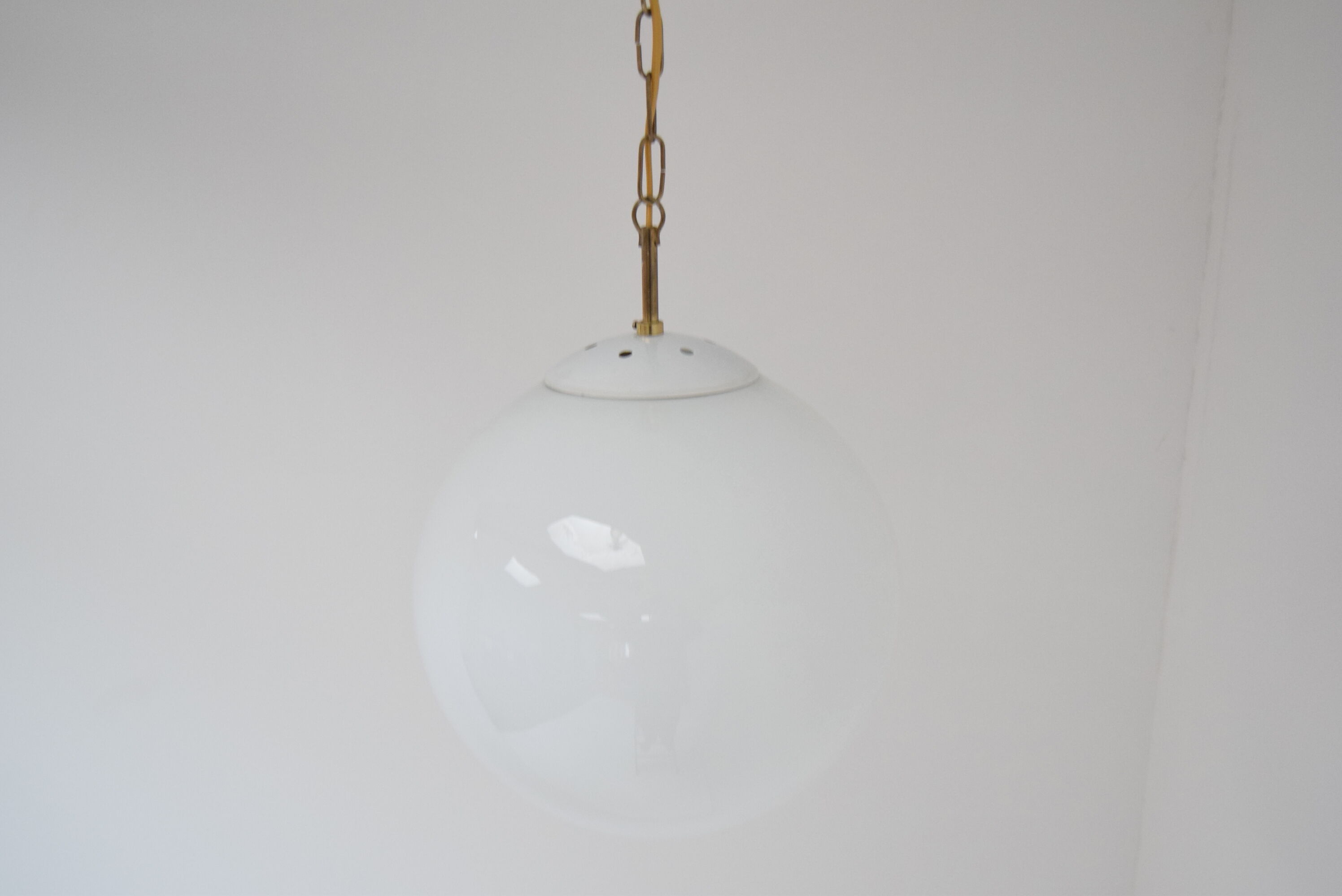 Suspension en verre du milieu du siècle années 1970