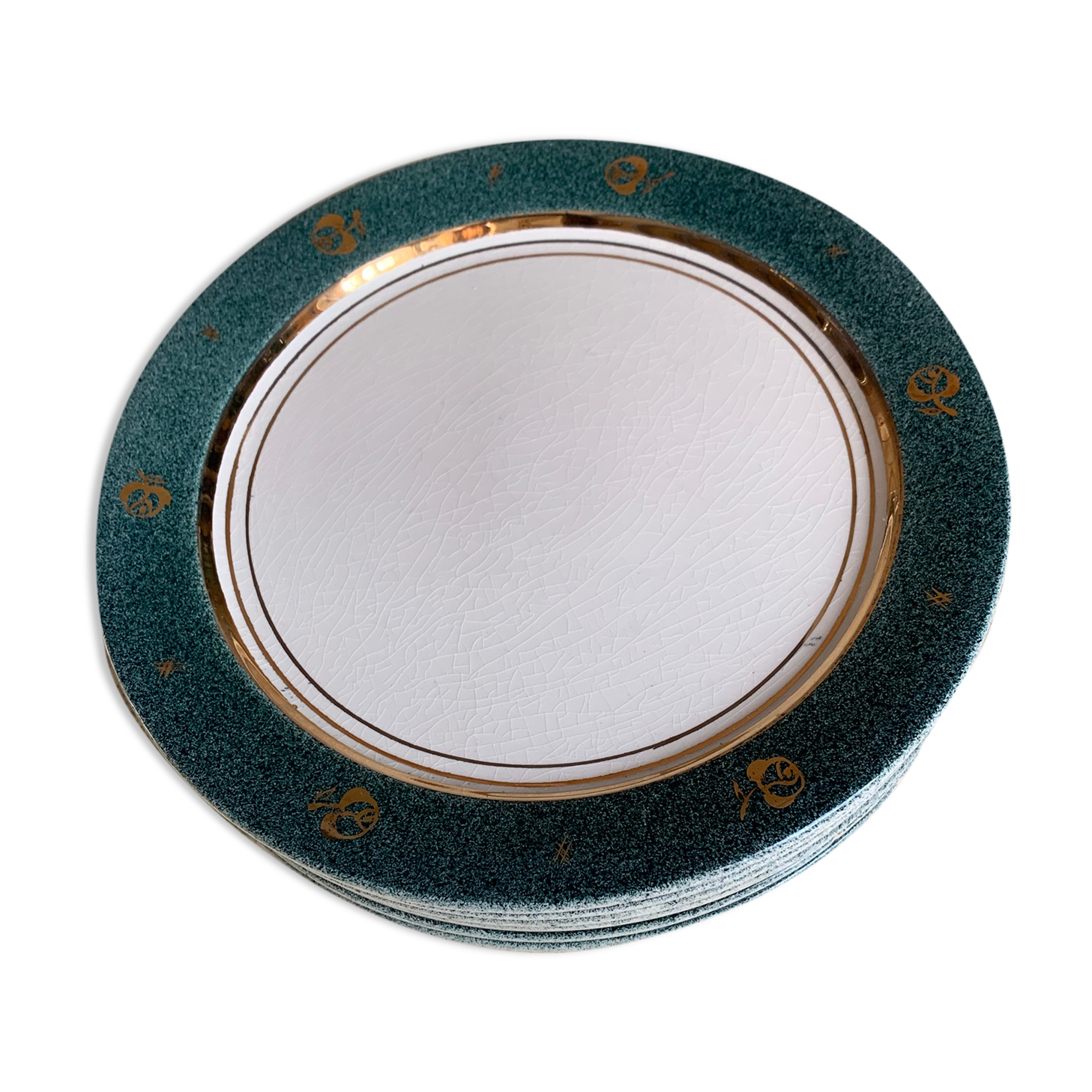 Set of 6 Longchamp dessert plates