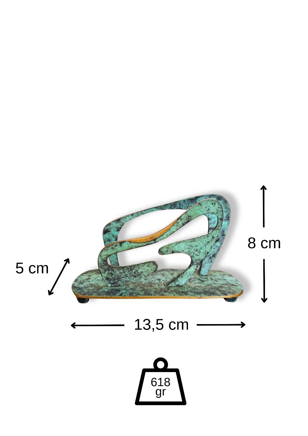 Mid-Century Bronze Letter Holder