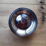 Silver metal butter dish