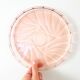 Vintage pink glass dish ART DECO style 1950
