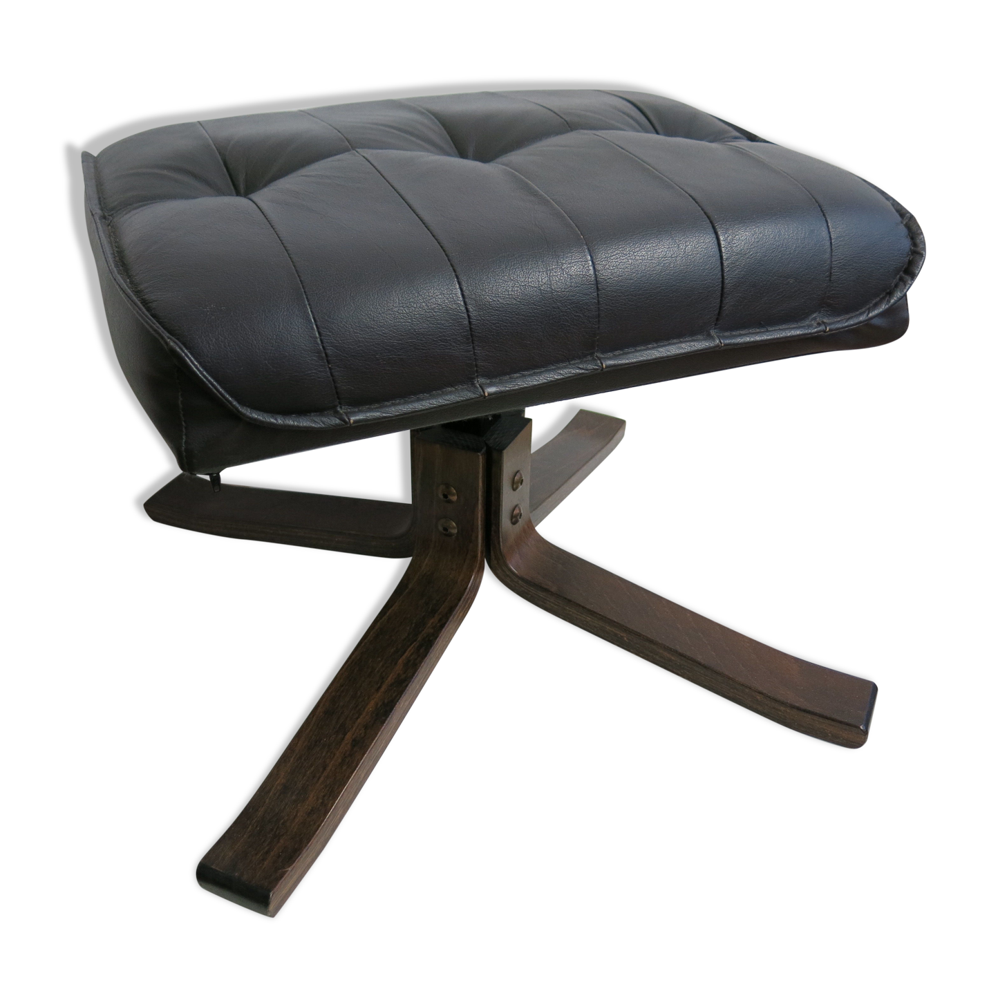 Ottoman Unico in chocolate colored leather