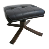 Ottoman Unico in chocolate colored leather