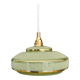 Vintage lampshade pendant lamp in green and gold granite glass
