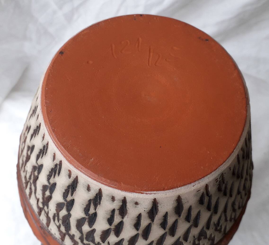 Ochre ceramic vase