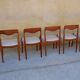 Set of 6 chairs Scandinavian teak by Niels Otto Møller