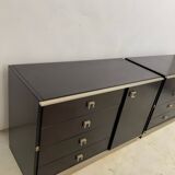 Pair of chests of drawers abbondinterni mahogany almost black.