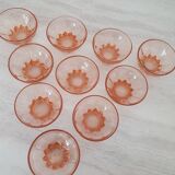 Lot de 10 coupelles style rosaline