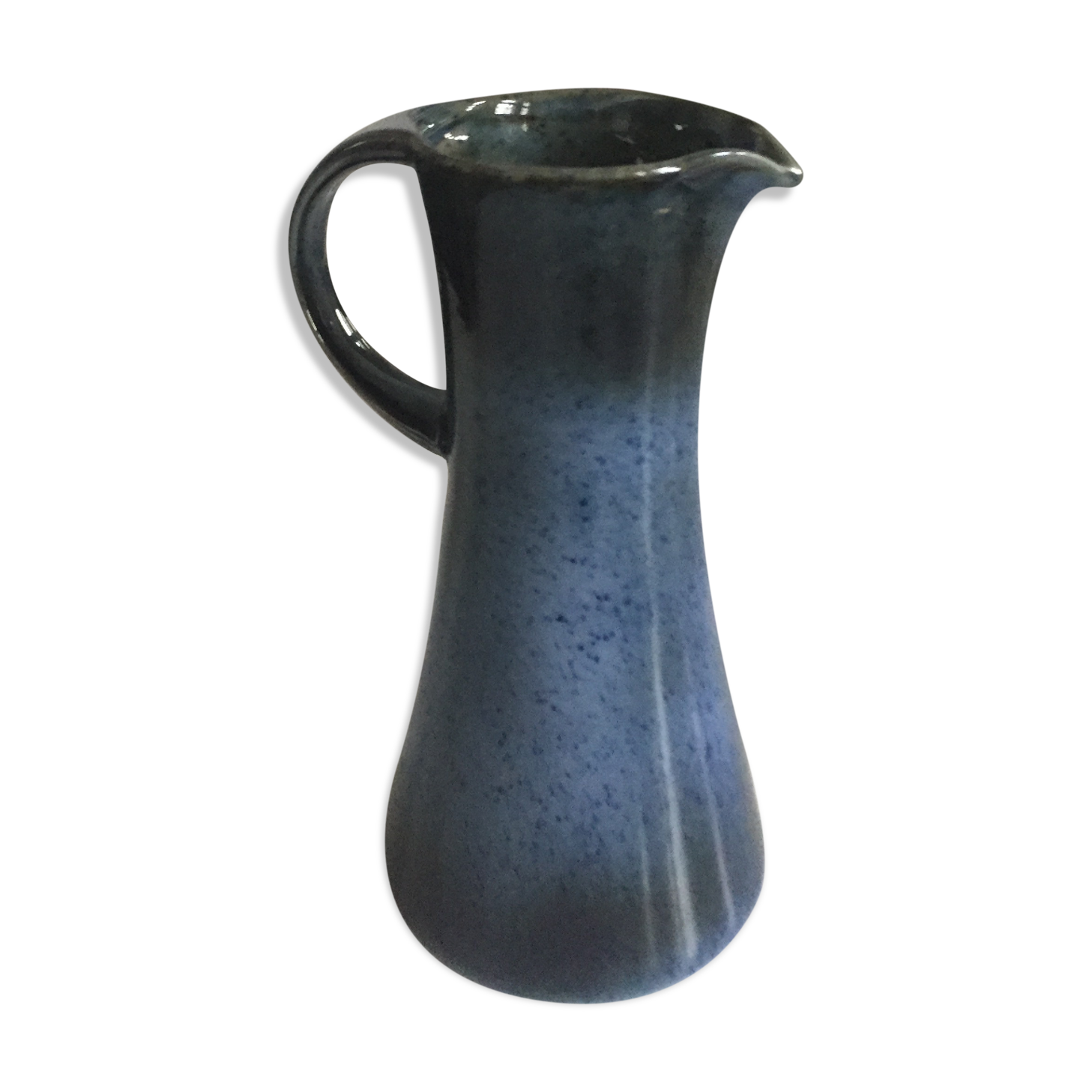 Very glazed blue pitcher