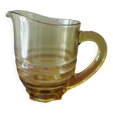Pichet vintage en verre jaune