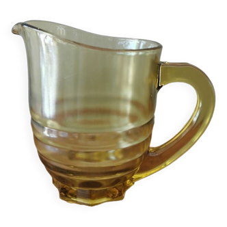 Vintage yellow glass pitcher