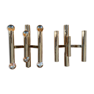 Pair of wall lamps 6 fires from Sciolari 1970