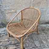 Vintage rattan armchair