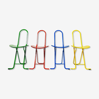 Dafne folding chair (colorful set) designed by Gastone Rinaldi