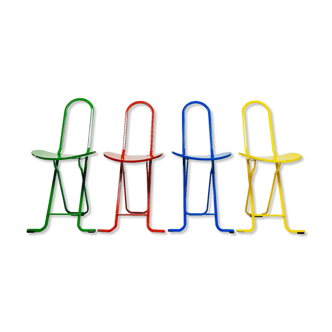 Dafne folding chair (colorful set) designed by Gastone Rinaldi