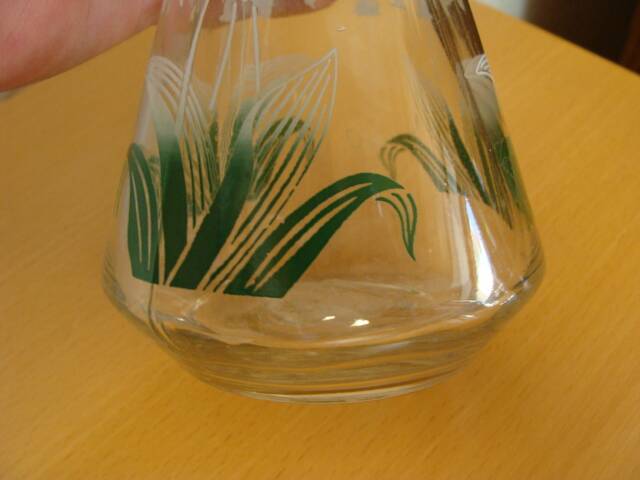 Art Deco lily of the valley carafe